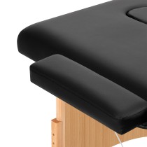 Stół składany do masażu drewniany Balance 3 segmentowe czarny