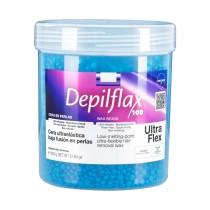 Depilflax 100 elastyczny wosk do depilacji o niskiej temperaturze topnienia perłowy niebieski 600g