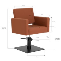 Fotel fryzjerski Gabbiano Vitoria brązowy