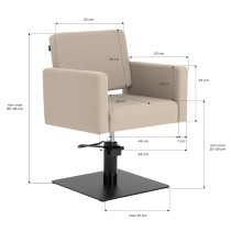 Fotel fryzjerski Gabbiano Vitoria beżowy