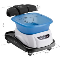Brodzik Azzurro z masażerem i wózkiem czarnym 