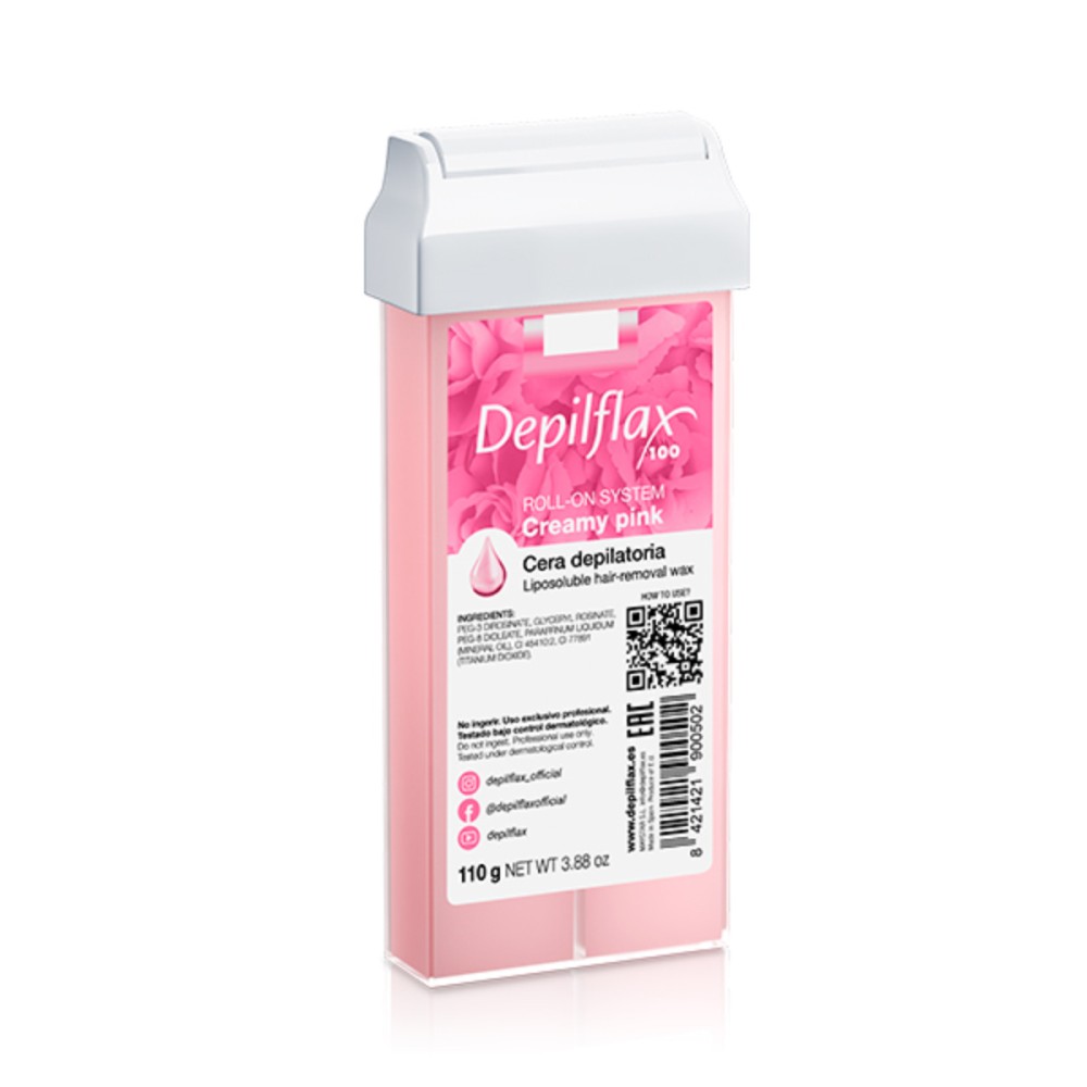 Depilflax 100 wosk do depilacji rolka Creamy pink 110 g 