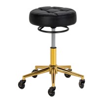 Taboret fryzjerski Gabbiano D054G czarno-złoty