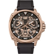 Zegarek stalowy CAT Tokyo 3HD 44mm - skórzany pasek