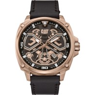 Zegarek stalowy CAT Tokyo 3HD 44mm - skórzany pasek