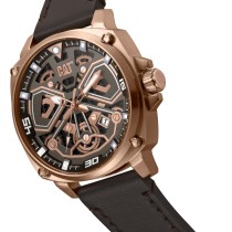 Zegarek stalowy CAT Tokyo 3HD 44mm - skórzany pasek