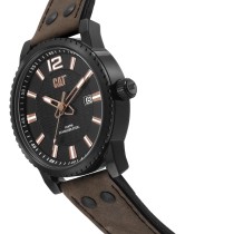 Zegarek stalowy CAT Utility 3H date - skórzany pasek