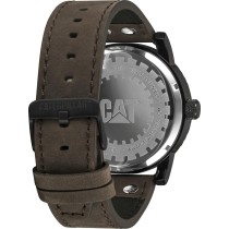 Zegarek stalowy CAT Utility 3H date - skórzany pasek