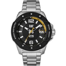 Zegarek stalowy CAT Shockmaster Evo 3H date BLK/YLW - stalowy pasek