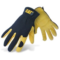 Rękawice robocze, skóra jelenia, wkładki żelowe, rozmiar M CAT