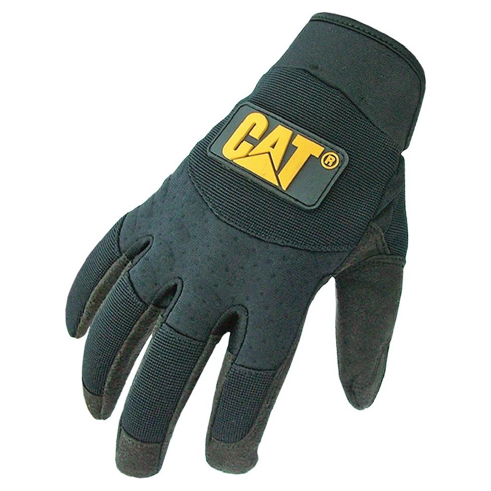 Rękawice robocze wzmocnione skóra i spandex, rozmiar XL CAT