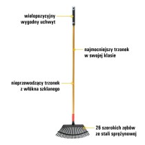 Grabie do liści i trawy CAT K-Series steel 18" - szerokość 45cm