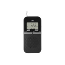 Przenośne radio JVC RA-E411B czarne ultralekkie 80g Tuner AM/FM