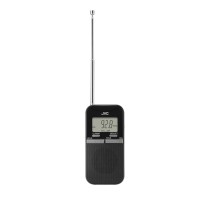 Przenośne radio JVC RA-E411B czarne ultralekkie 80g Tuner AM/FM