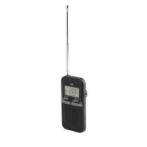 Przenośne radio JVC RA-E411B czarne ultralekkie 80g Tuner AM/FM