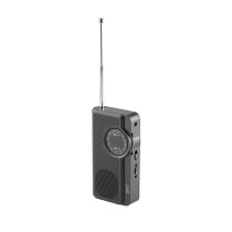 Przenośne radio JVC RA-E311B czarne lekkie 90g Tuner AM/FM
