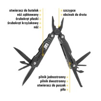 Multitool 13w1 czarny CAT 13-in-1 Multi-Function Tool