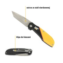 Nóż składany 17,5cm CAT Tanto Folding Knife 95 gramów