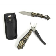Zestaw Multitool 8w1 + nóż składany CAT Real Tree Camo