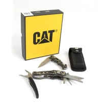 Zestaw Multitool 8w1 + nóż składany CAT Real Tree Camo