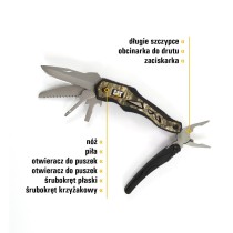 Zestaw Multitool 8w1 + nóż składany CAT Real Tree Camo