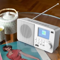 Radio DAB JVC RA-E611W-DAB białe