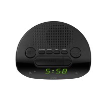 Radiobudzik JVC RA-E111B czarny Tuner AM/FM LED DRZEMKA