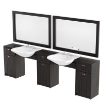 RETRO Konsoleta barberska podwójna