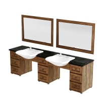 ROYAL Konsoleta barberska podwójna