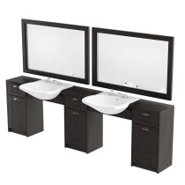 RETRO Konsoleta barberska podwójna