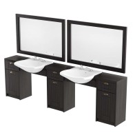 RETRO Konsoleta barberska podwójna