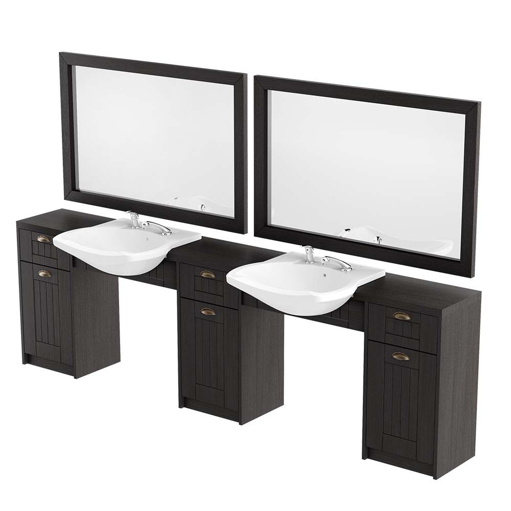 RETRO Konsoleta barberska podwójna