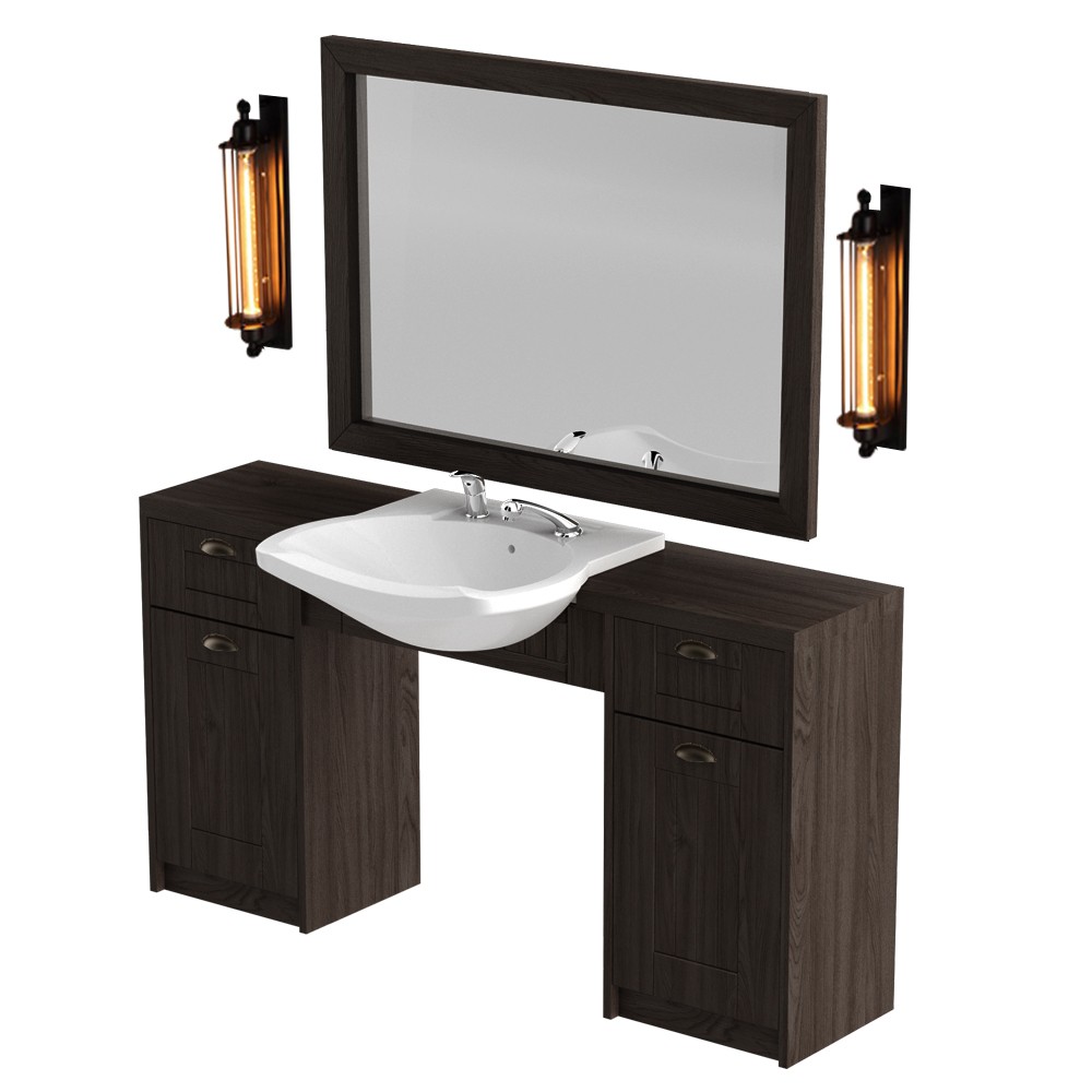 RETRO Stanowisko barberskie pojedyncze ExpressLine